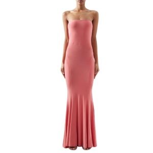 Norma Kamali Women's Strapless Fishtail Gown Size 8 Pink